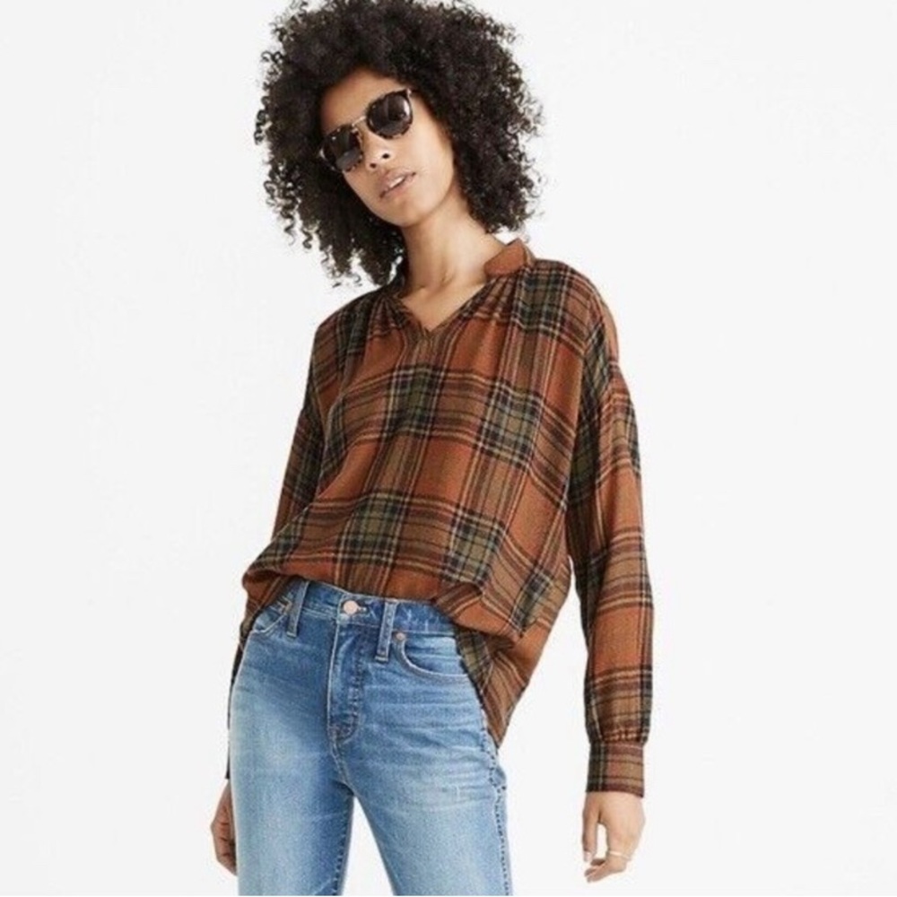 Madewell Highroad Popover Shirt in Brentford Plaid